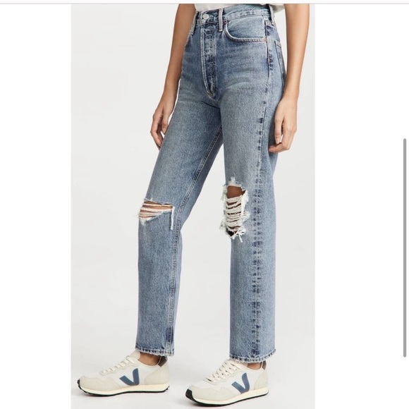 AGOLDE 90s Pinch Waist BACKDROP High Rise Straight Leg Jeans Y. - Picture 3 of 15